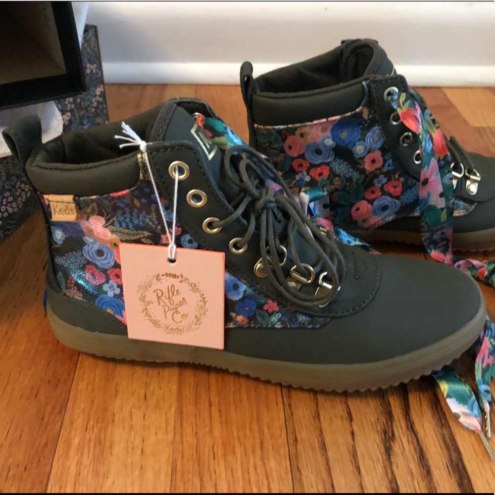 NWT Keds x Rifle Paper Co Scout Boots